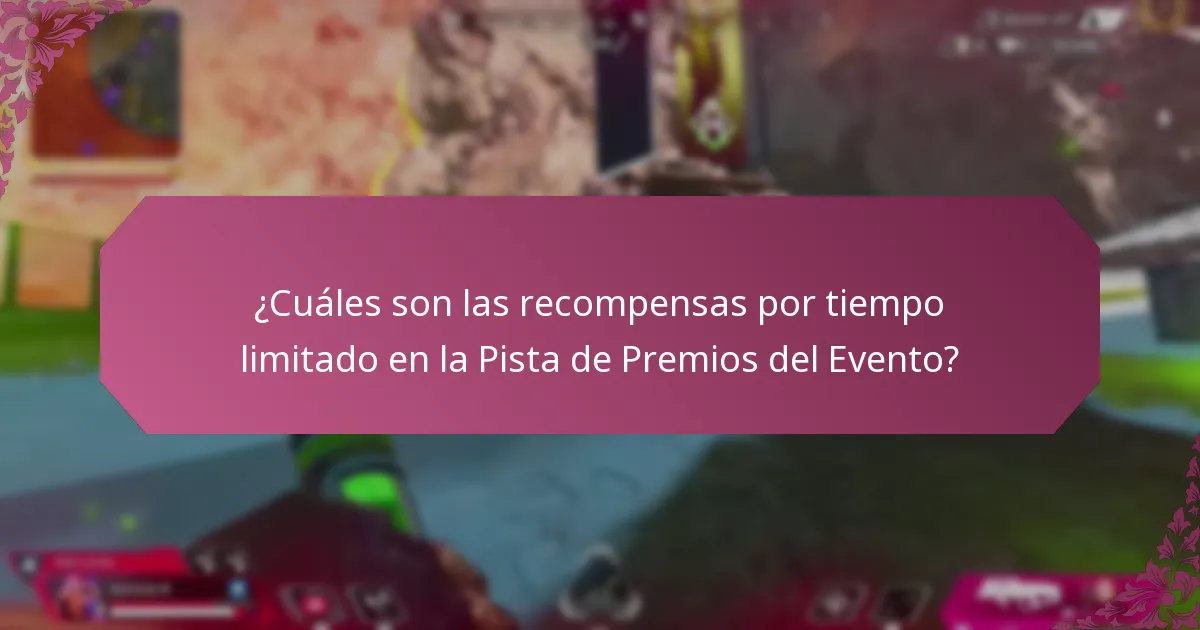 ¿Cuáles son los detalles del evento asociado con la Pista de Premios?