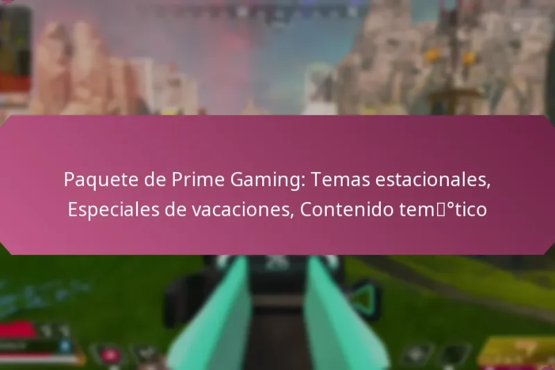 Paquete de Prime Gaming: Temas estacionales, Especiales de vacaciones, Contenido temático