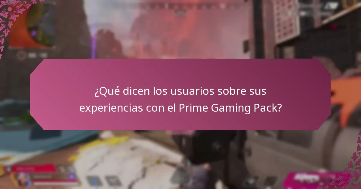 ¿Cuáles son las características clave del Prime Gaming Pack?